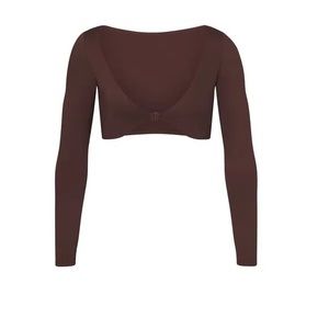 SKIMS Brown Long Sleeve Swim Top